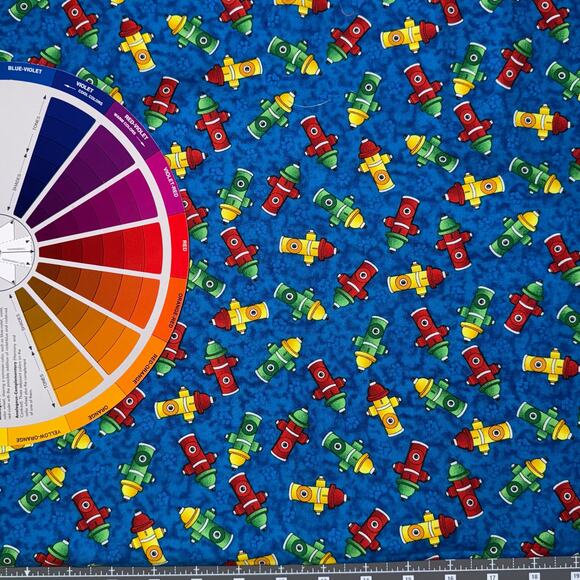 Emergency - Possibilities for Avlyn, Inc - 3/4 Yard - Fire Hydrant Cotton Fabric - Picture 8 of 10